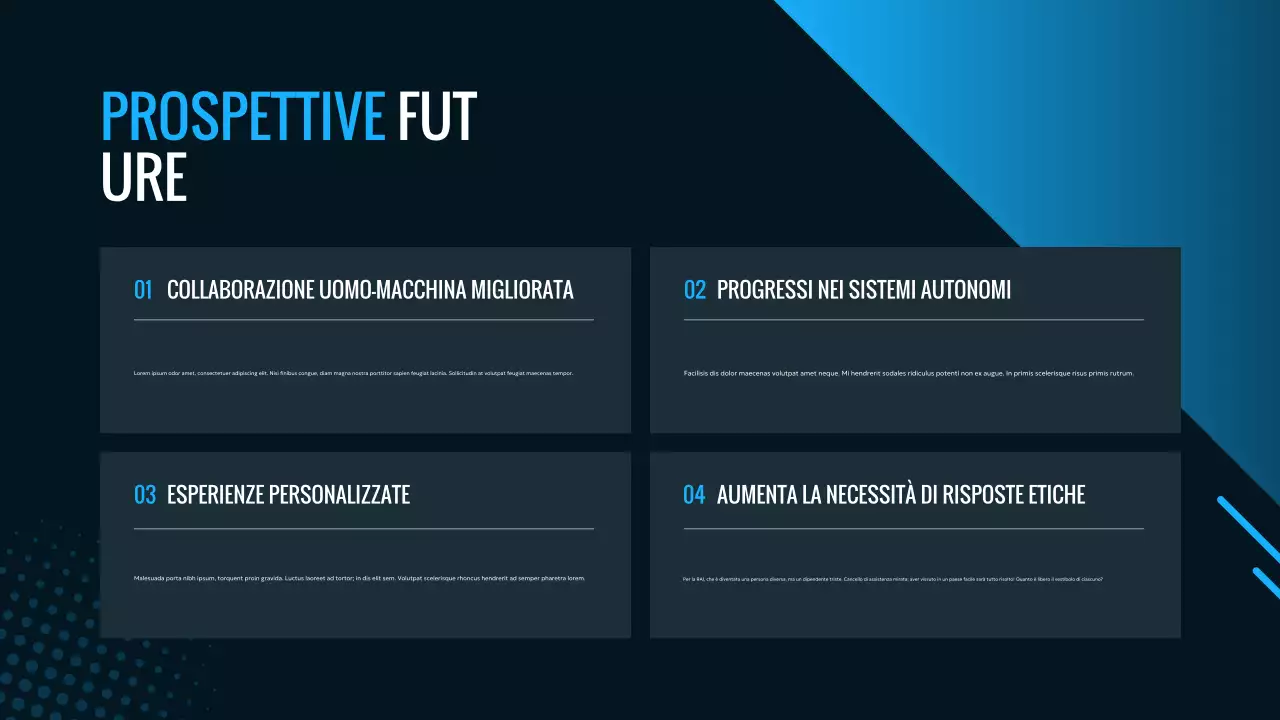 pubblicità AI blu moderna