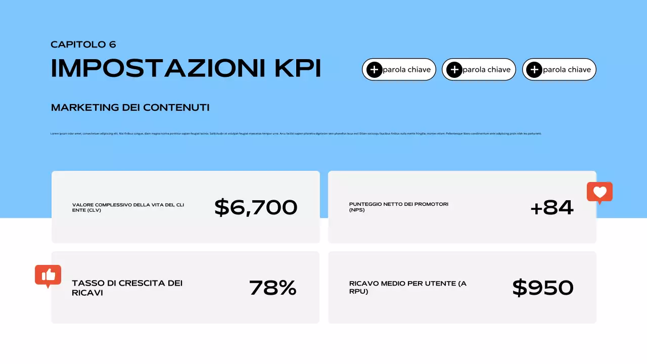 presentazione blu moderna dei social media