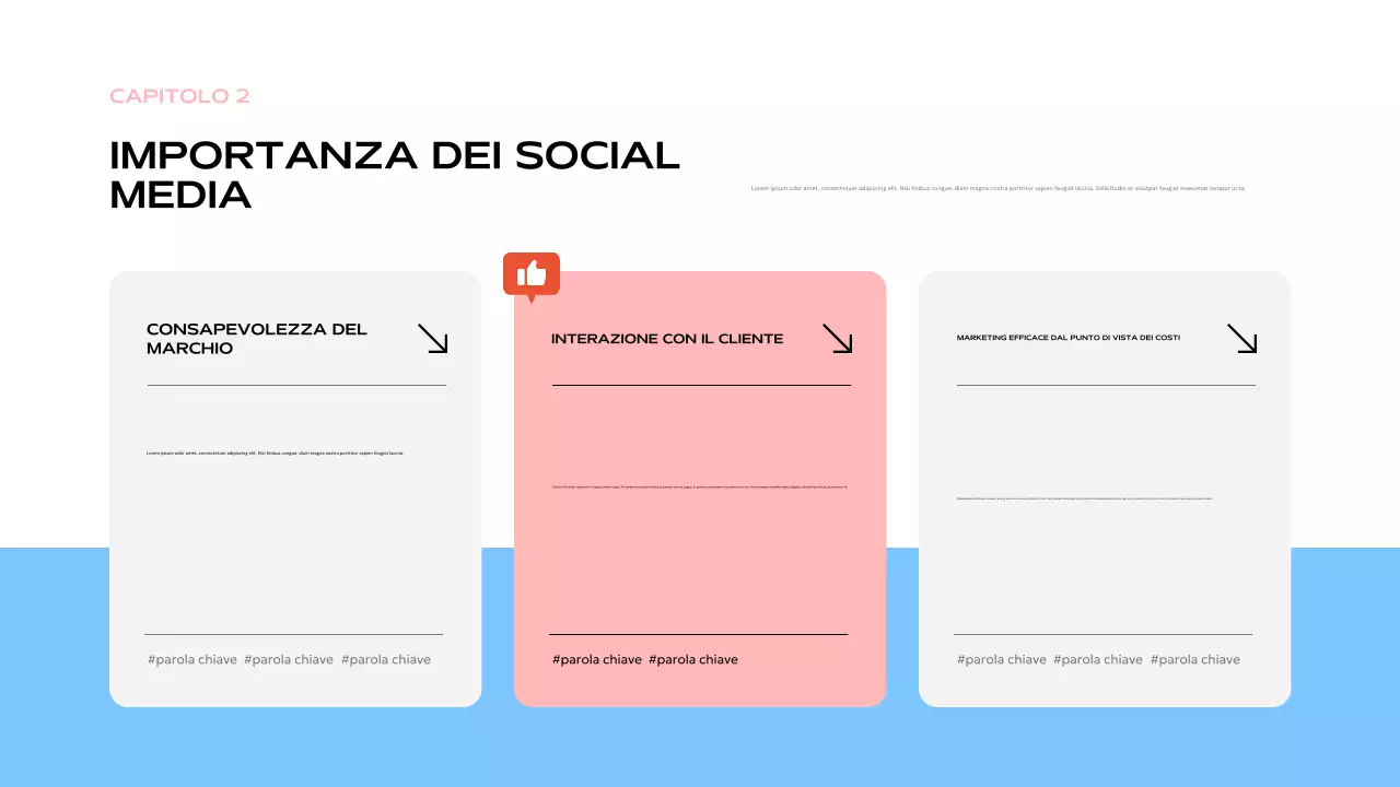 presentazione blu moderna dei social media