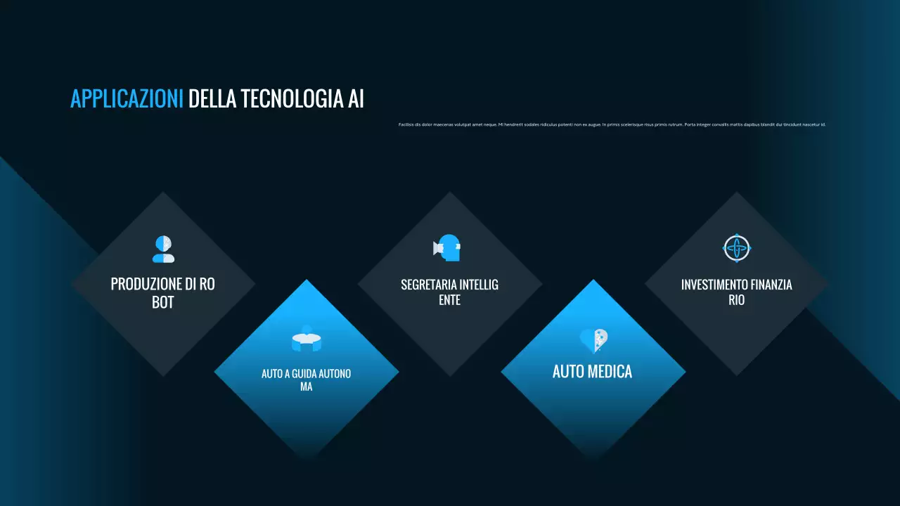 pubblicità AI blu moderna