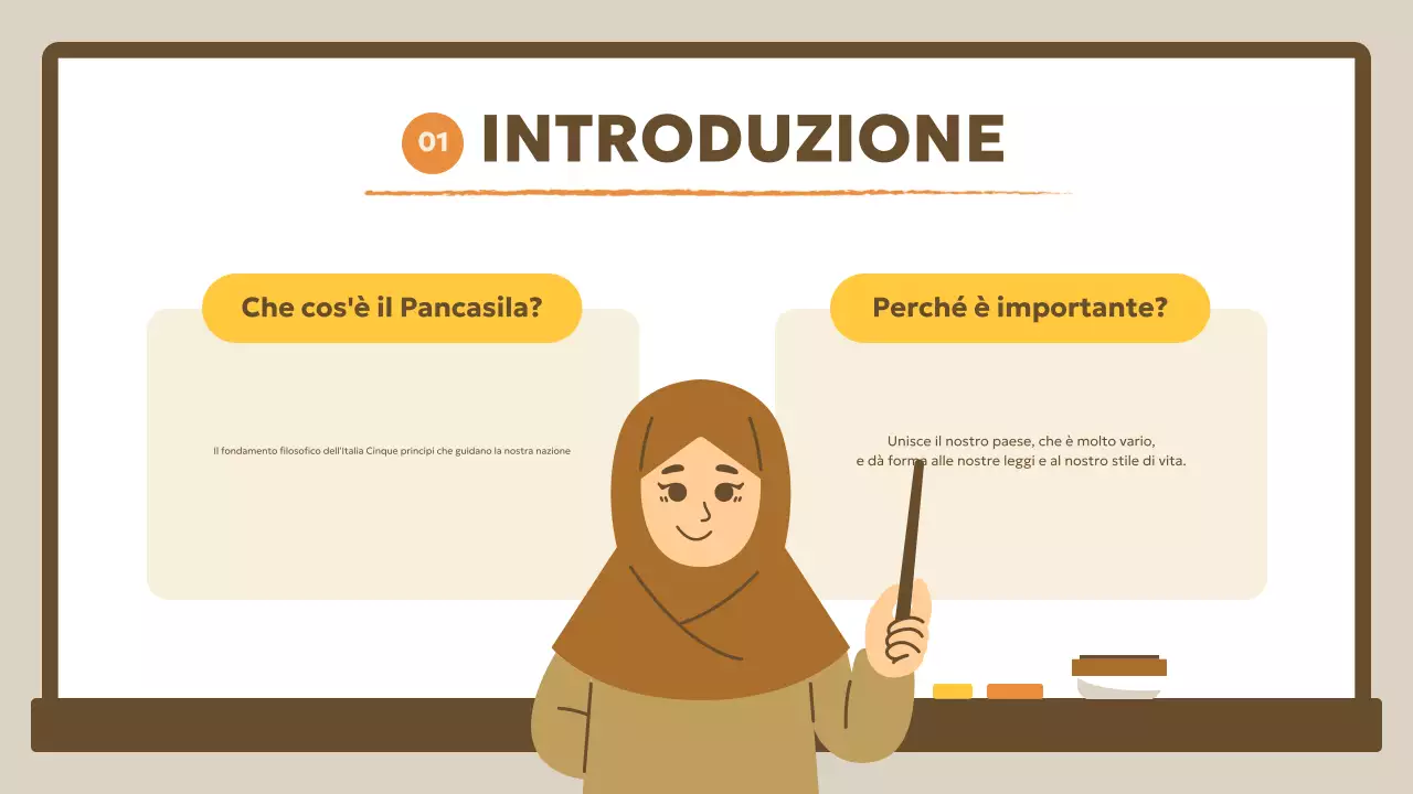 Lezione di studi sociali educativi beige