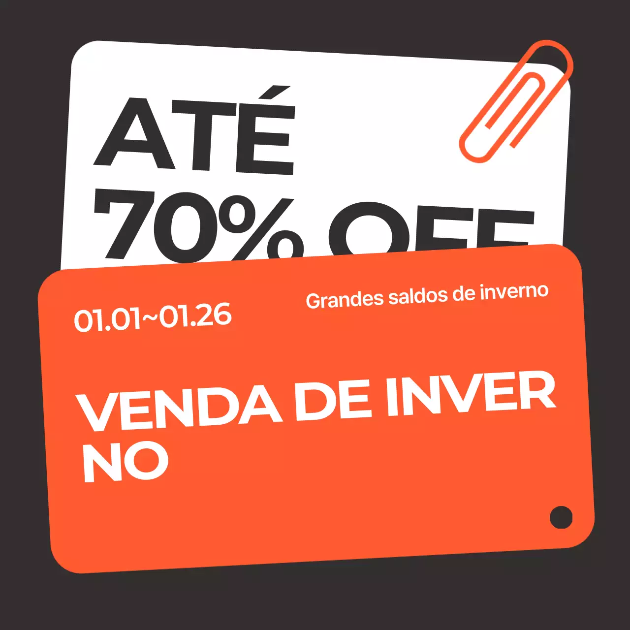 Promover a promoção de inverno da Black Modern