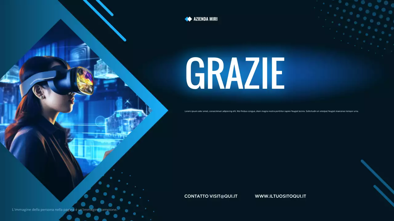 pubblicità AI blu moderna