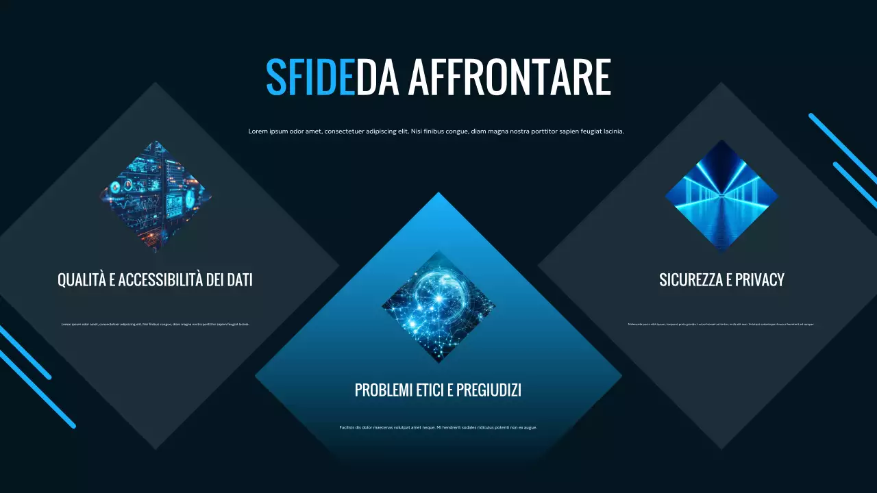 pubblicità AI blu moderna