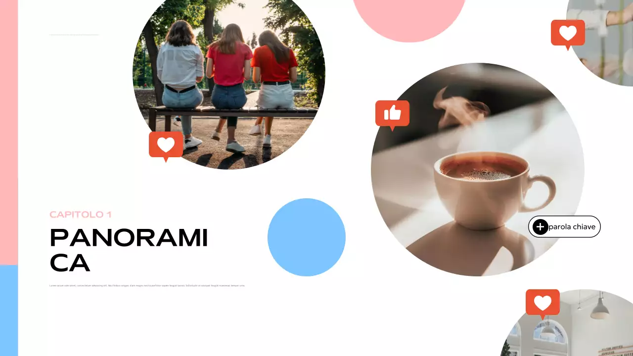 presentazione blu moderna dei social media