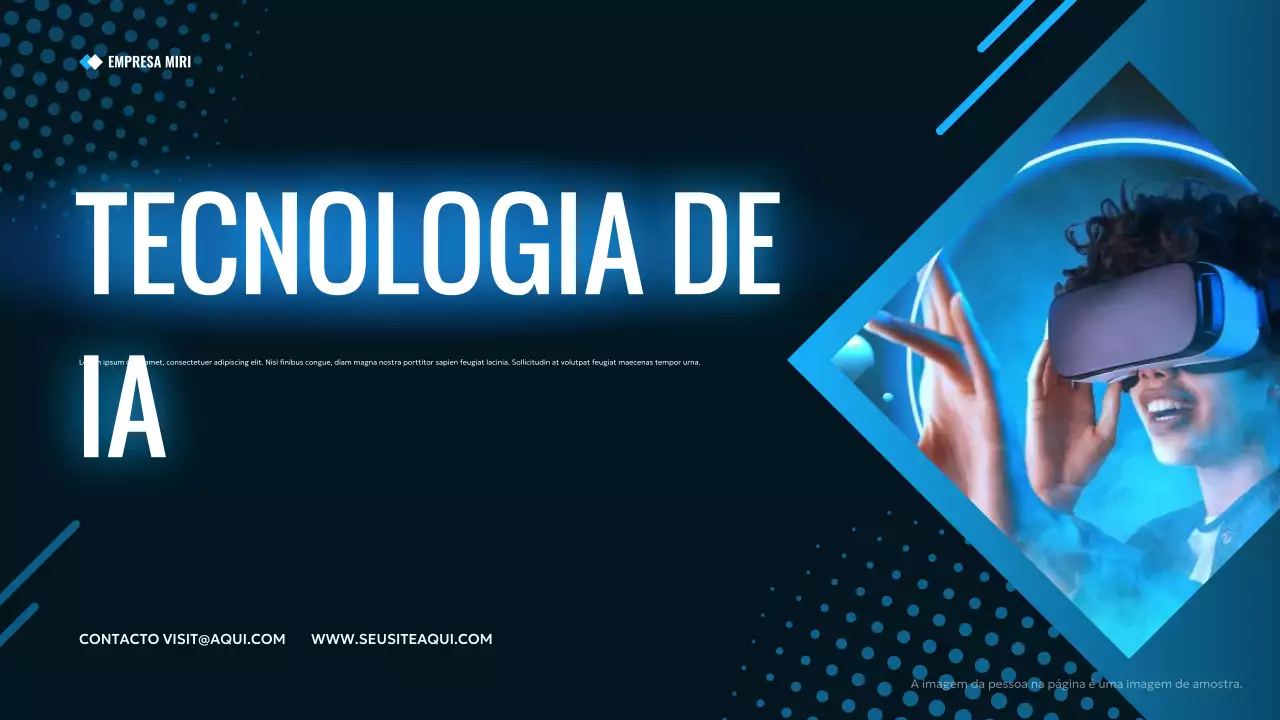 anúncio de IA moderno azul