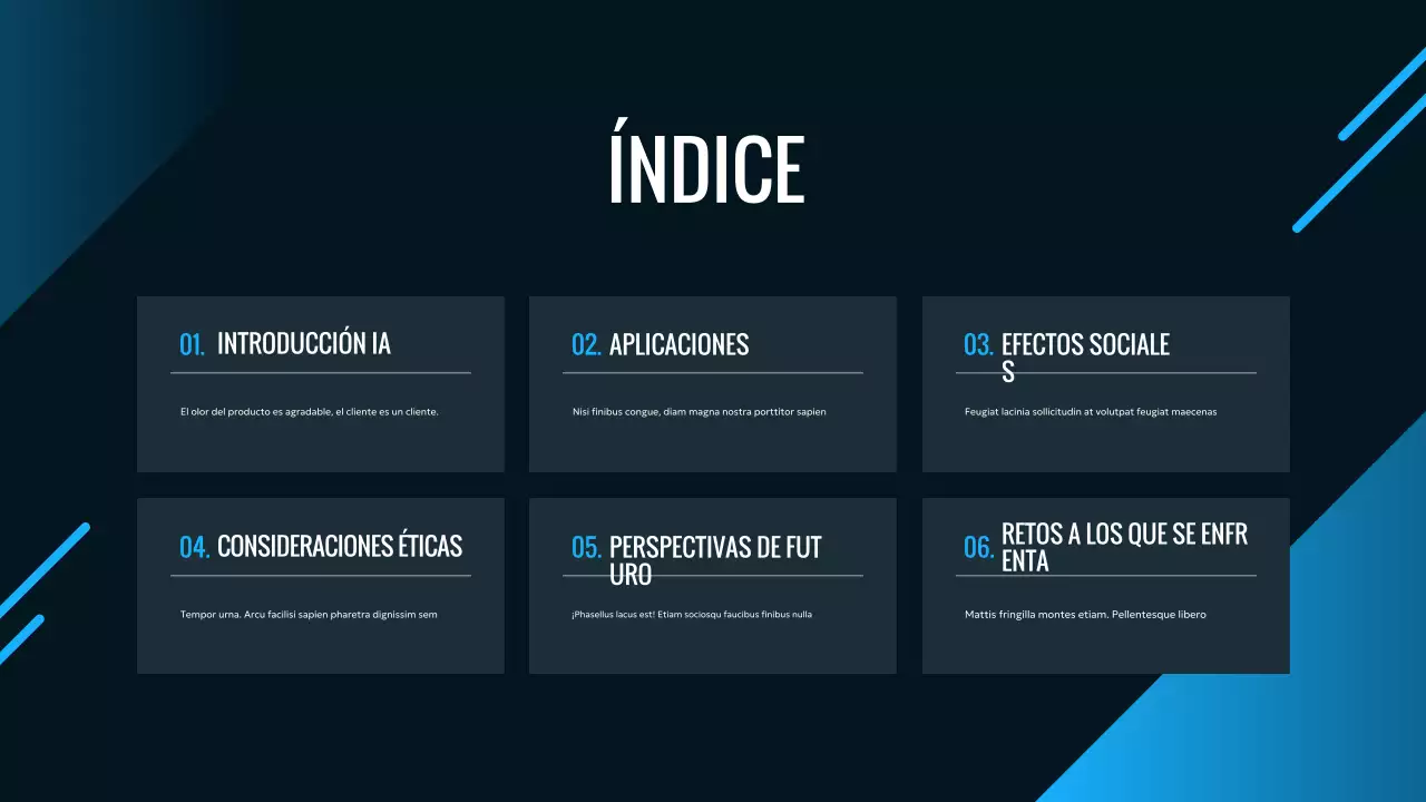 anuncio azul moderno AI