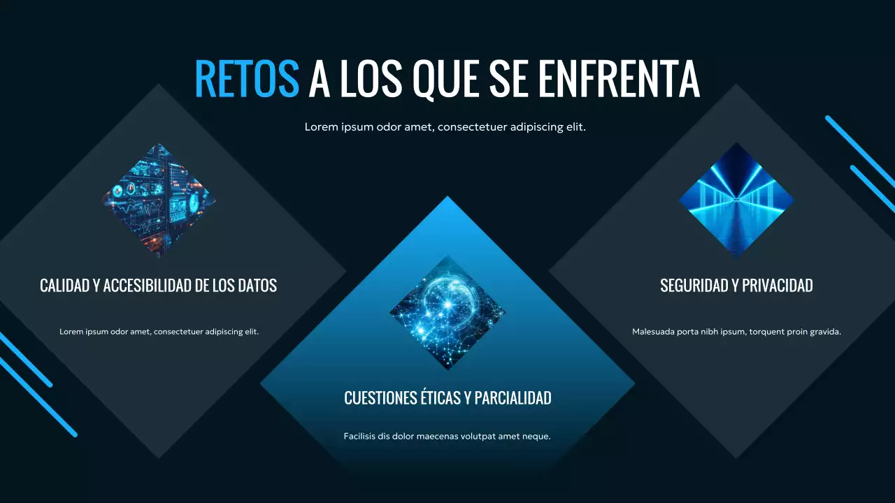 anuncio azul moderno AI