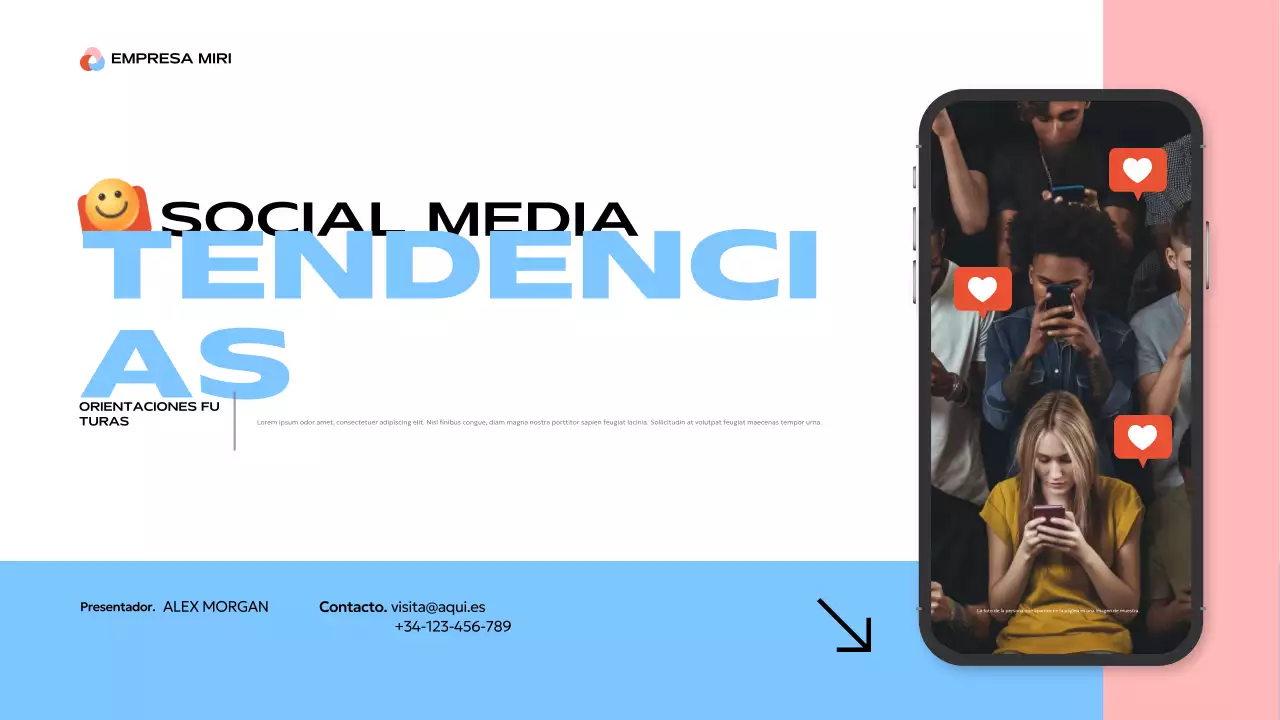 blue modern social media presentation