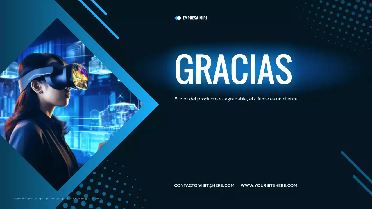 anuncio azul moderno AI