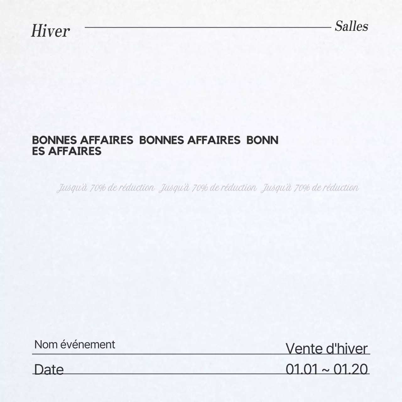 Vente d'hiver Grey Modern