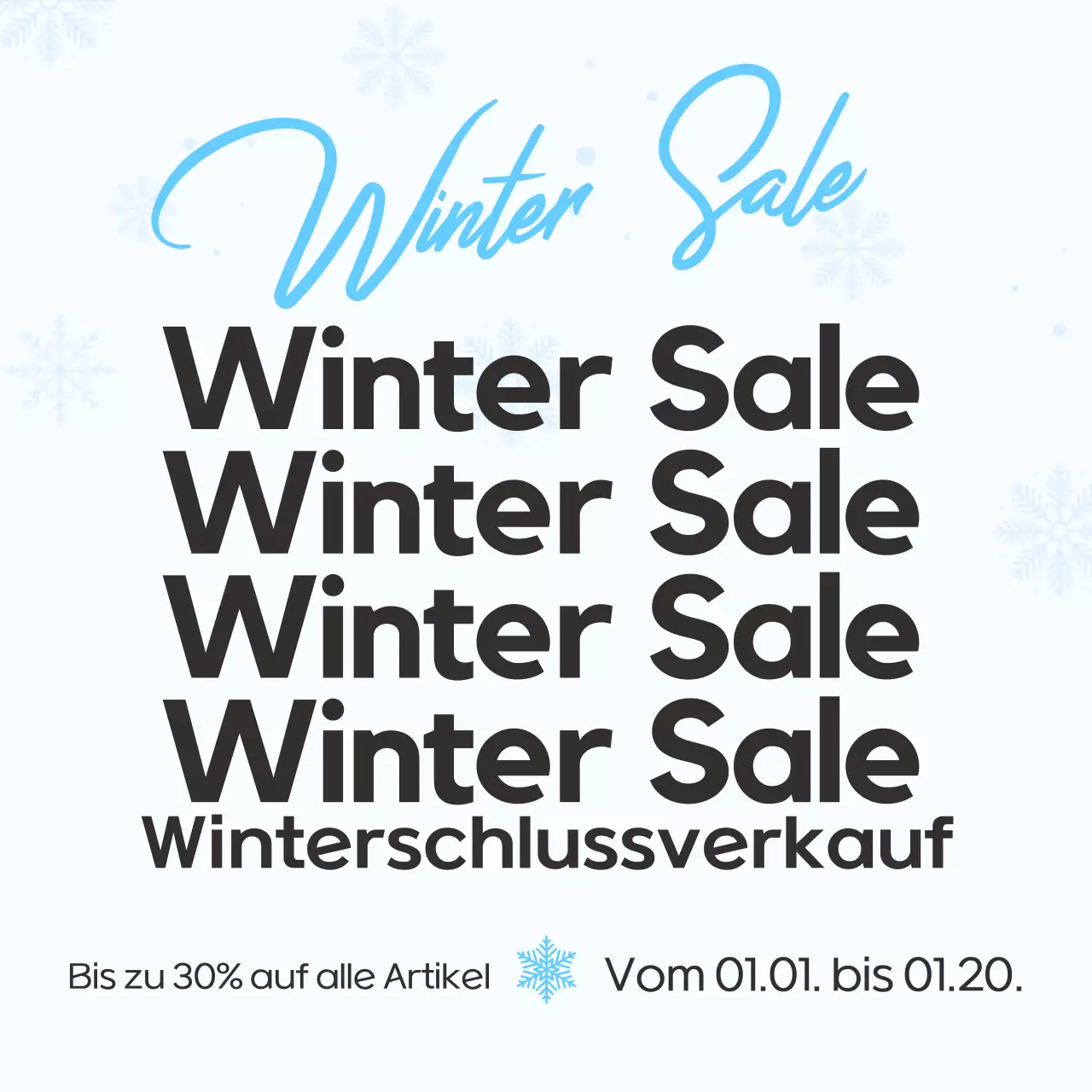 Hellblau Modern Winter Sale
