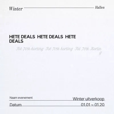 Grijze moderne winteruitverkoop