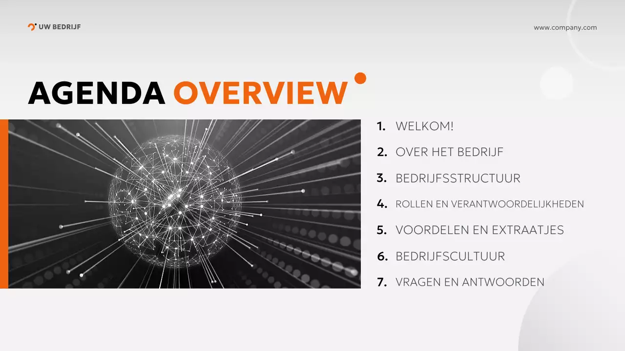 oranje moderne inwerkgids