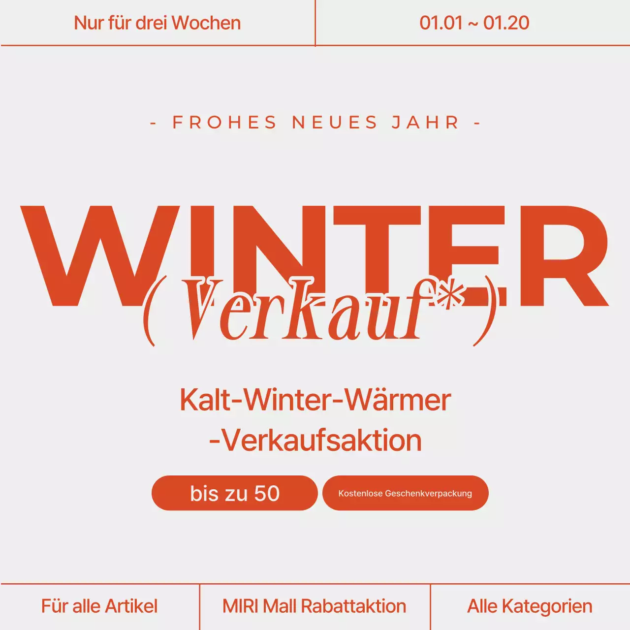 Orange Modern Verkauf