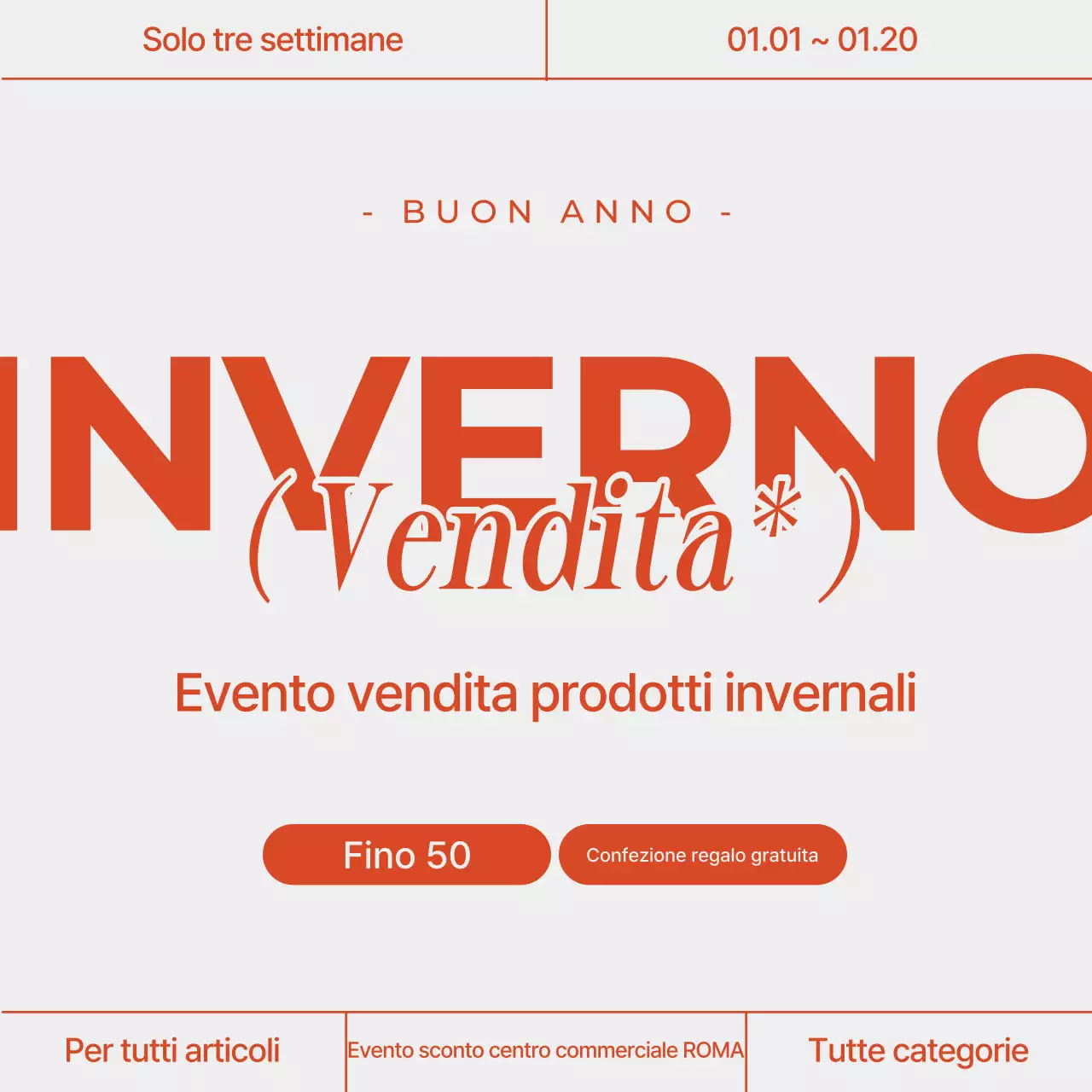 Vendita moderna arancione