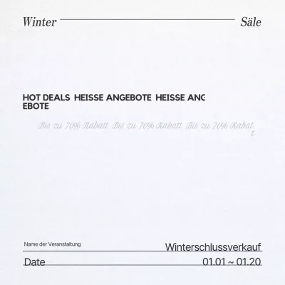 Grey Modern Winter Sale Aktion