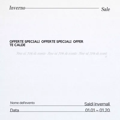 Evento invernale di saldi Grey Modern