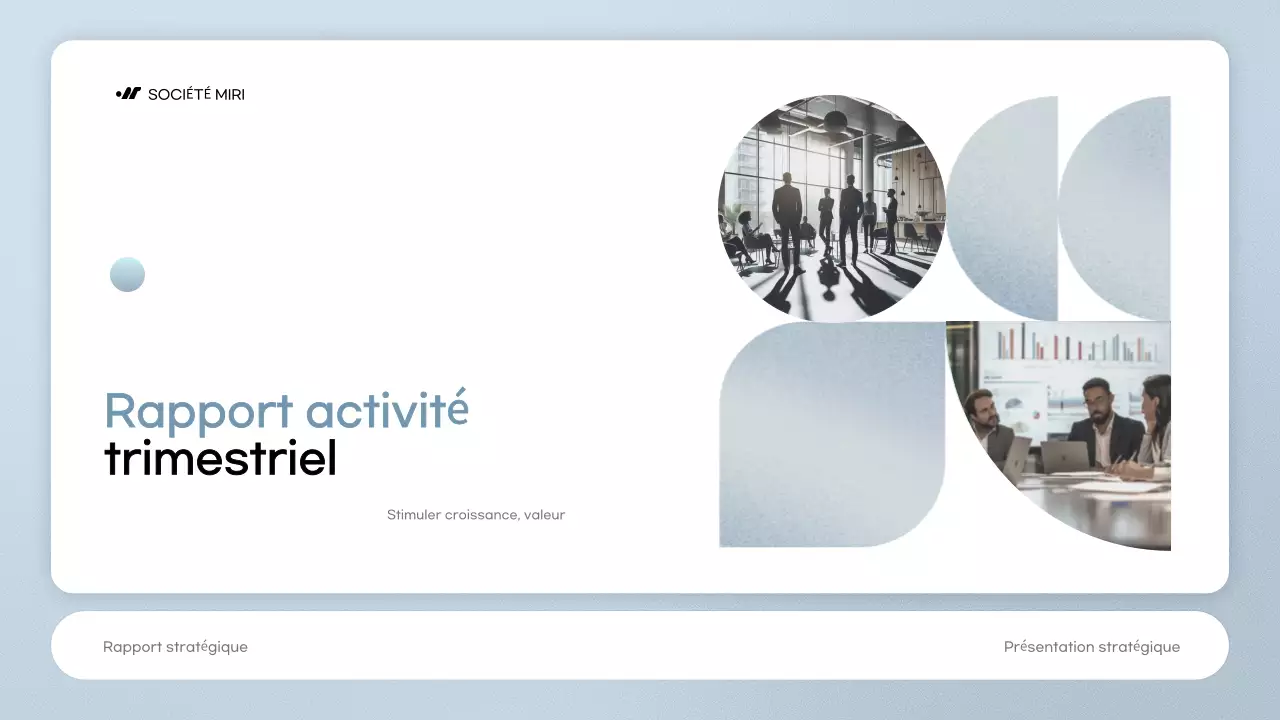 blue modern business report