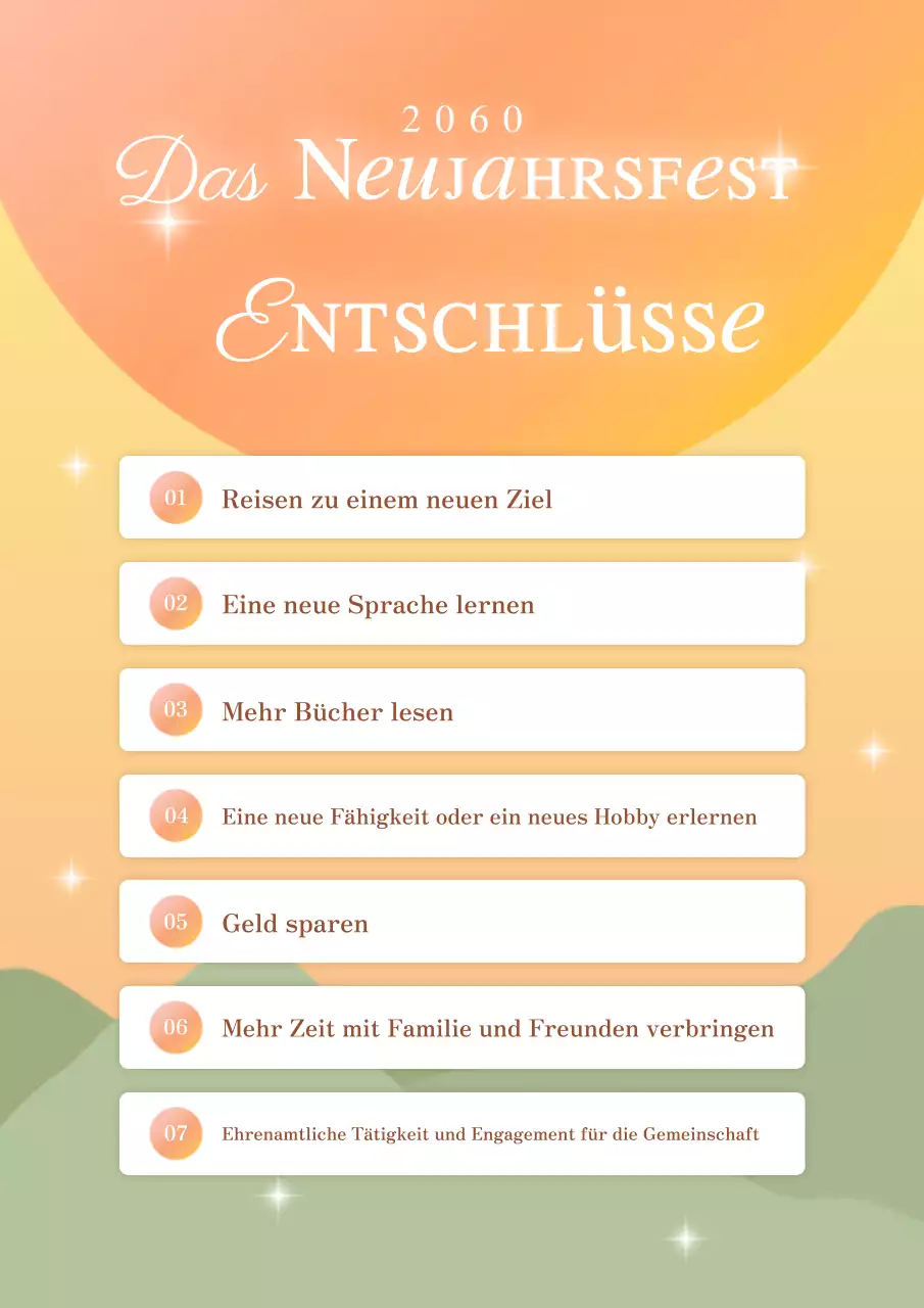 orange elegante Vorsätze Planer