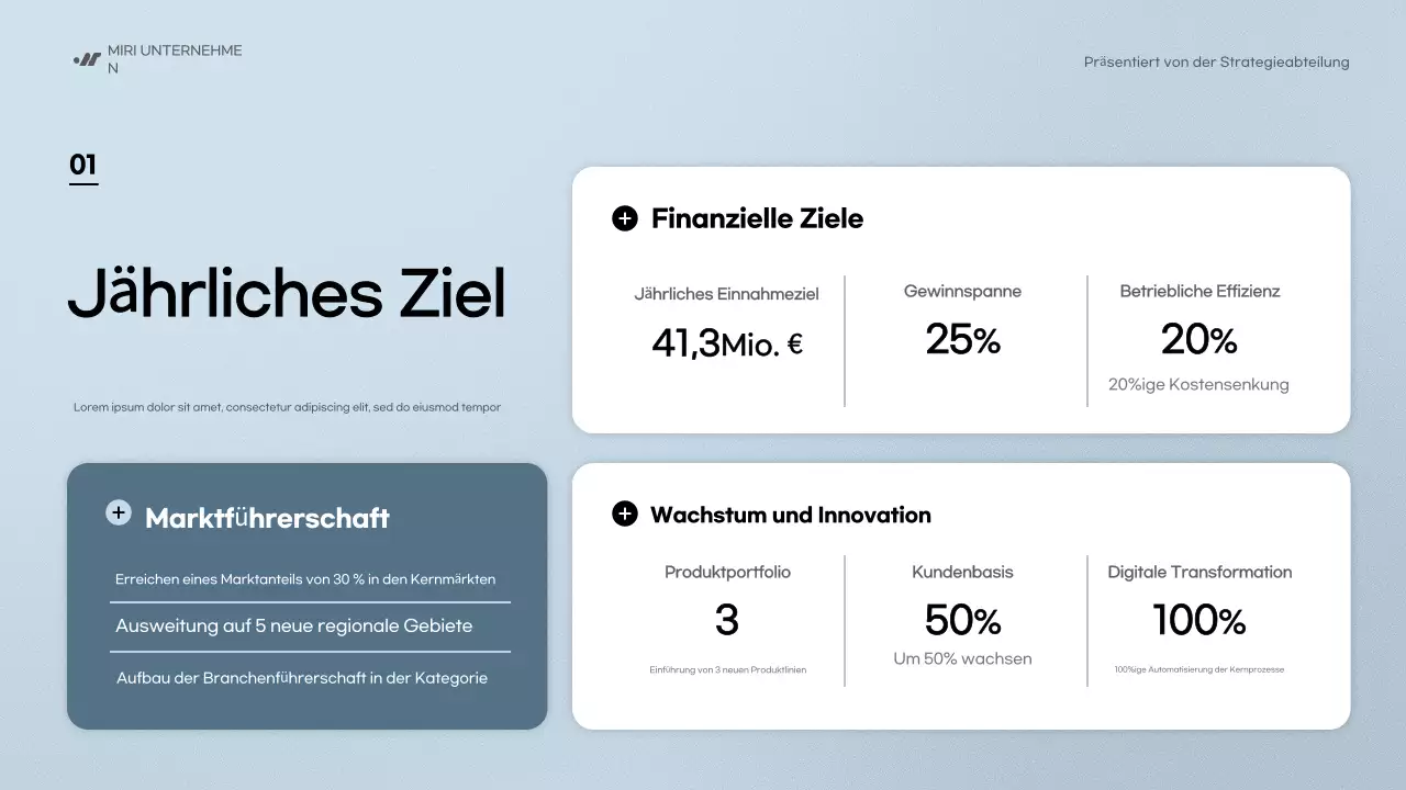 blue modern business report