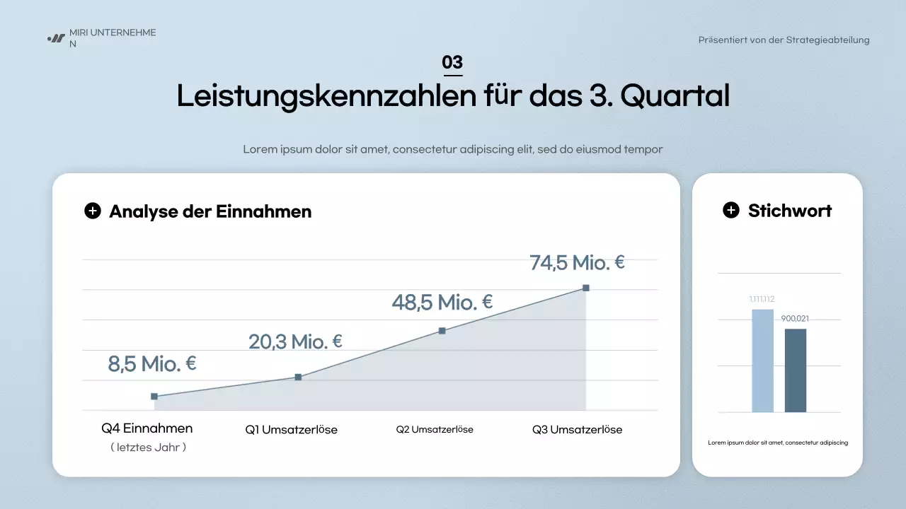 blue modern business report
