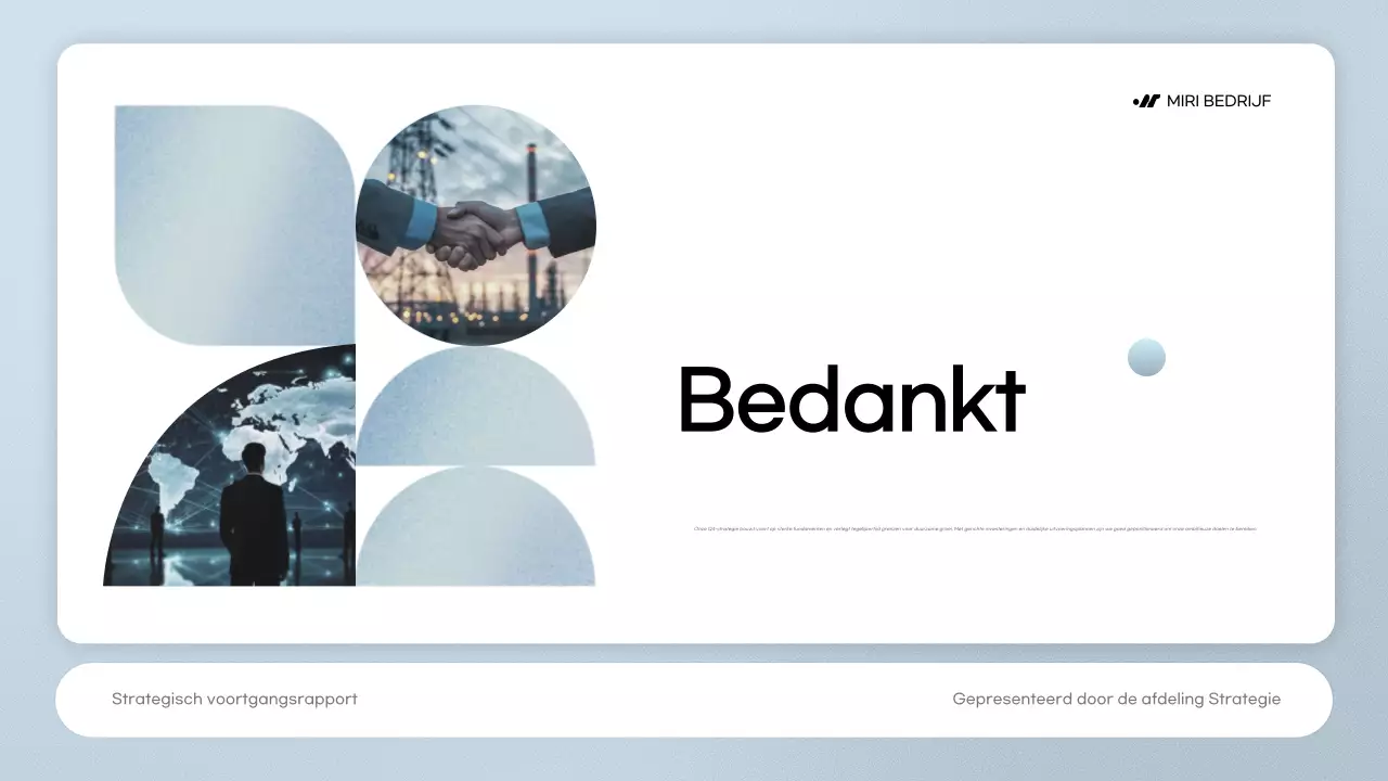 blauw modern zakelijk verslag