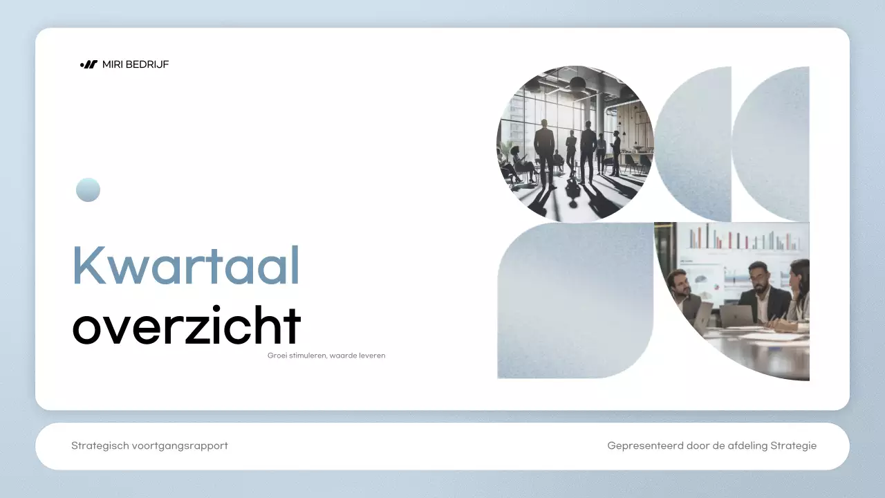 blauw modern zakelijk verslag