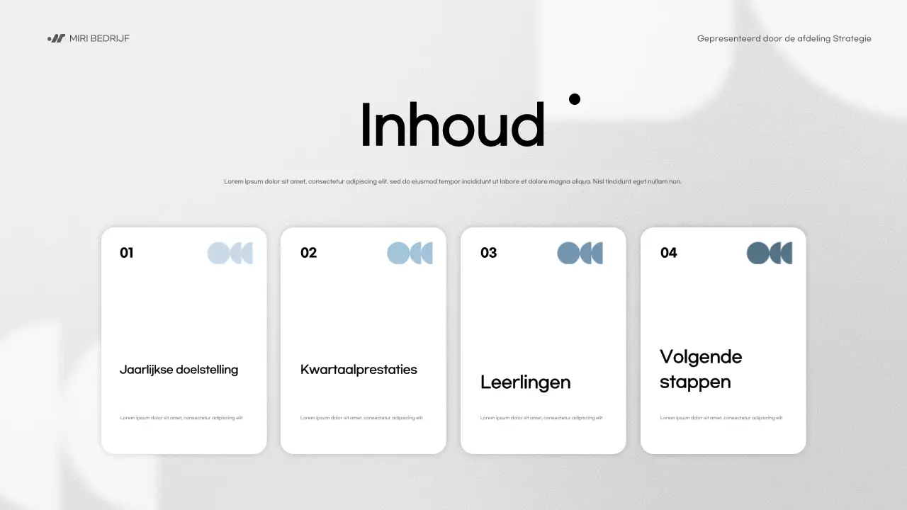 blauw modern zakelijk verslag