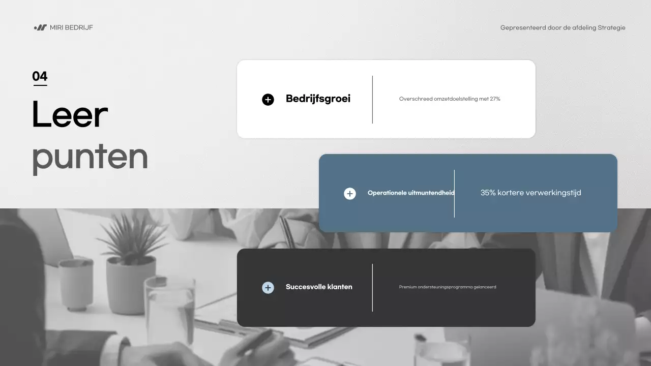 blauw modern zakelijk verslag