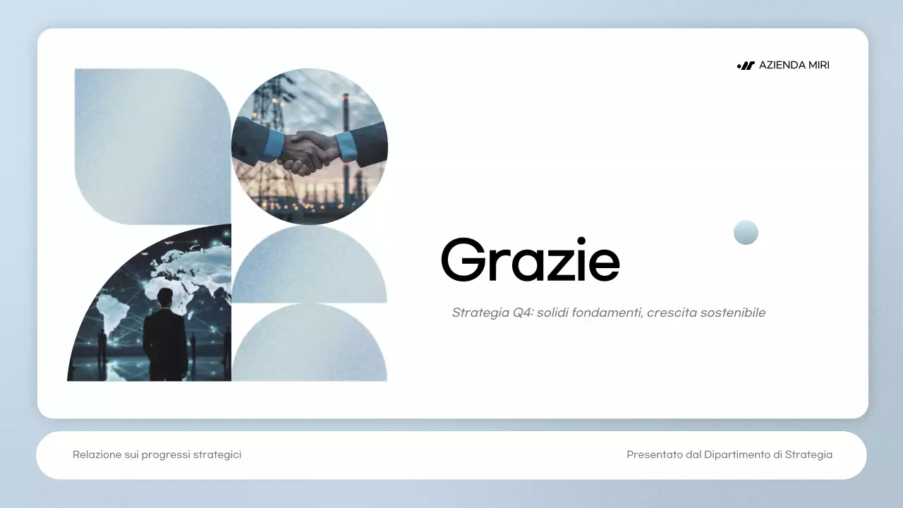 relazione aziendale moderna blu