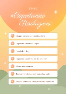 planner risolutivo elegante arancione