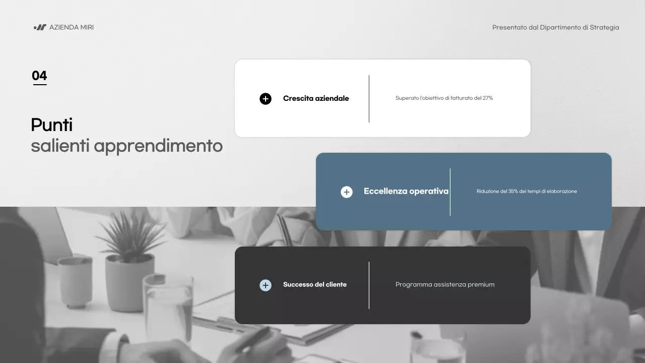 relazione aziendale moderna blu