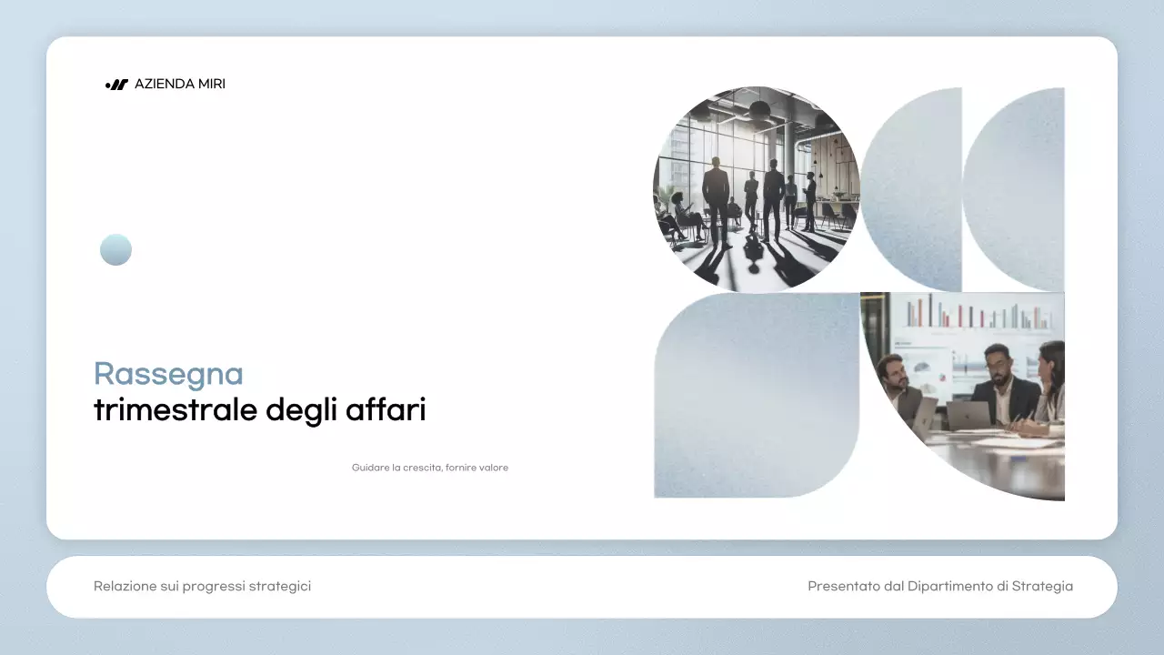 relazione aziendale moderna blu