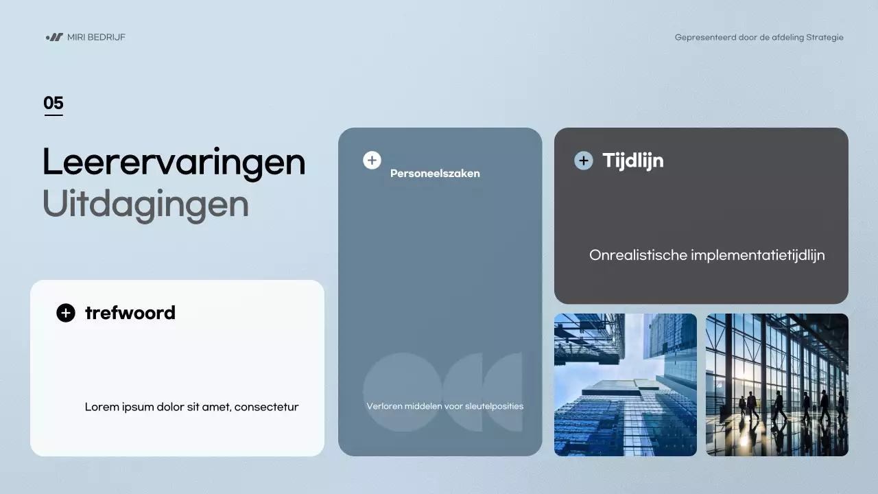 blauw modern zakelijk verslag