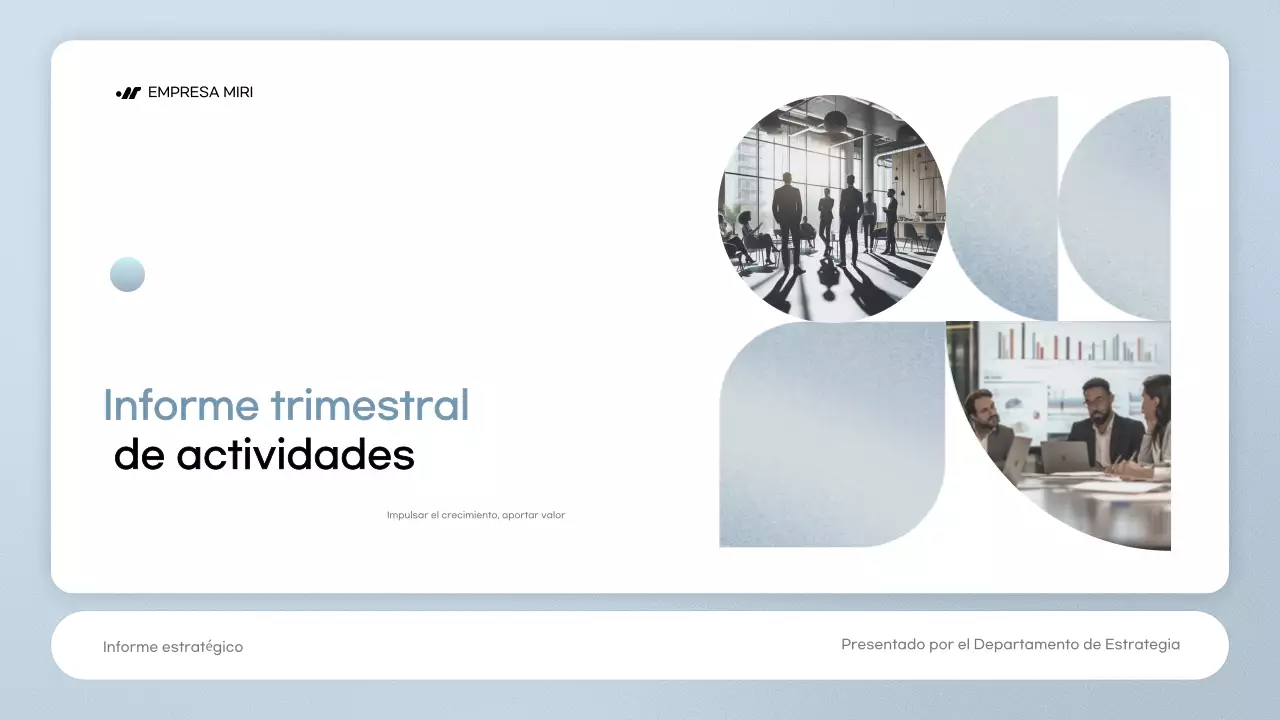 blue modern business report