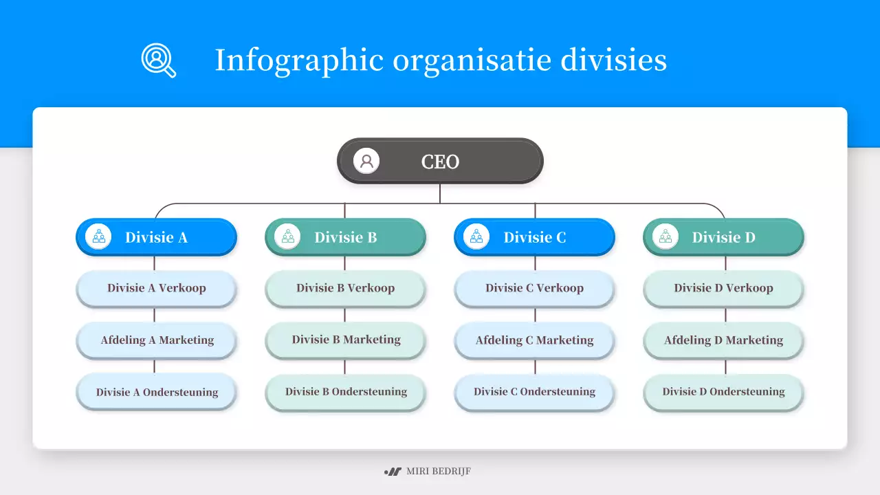 blauw moderne organisatie infographic