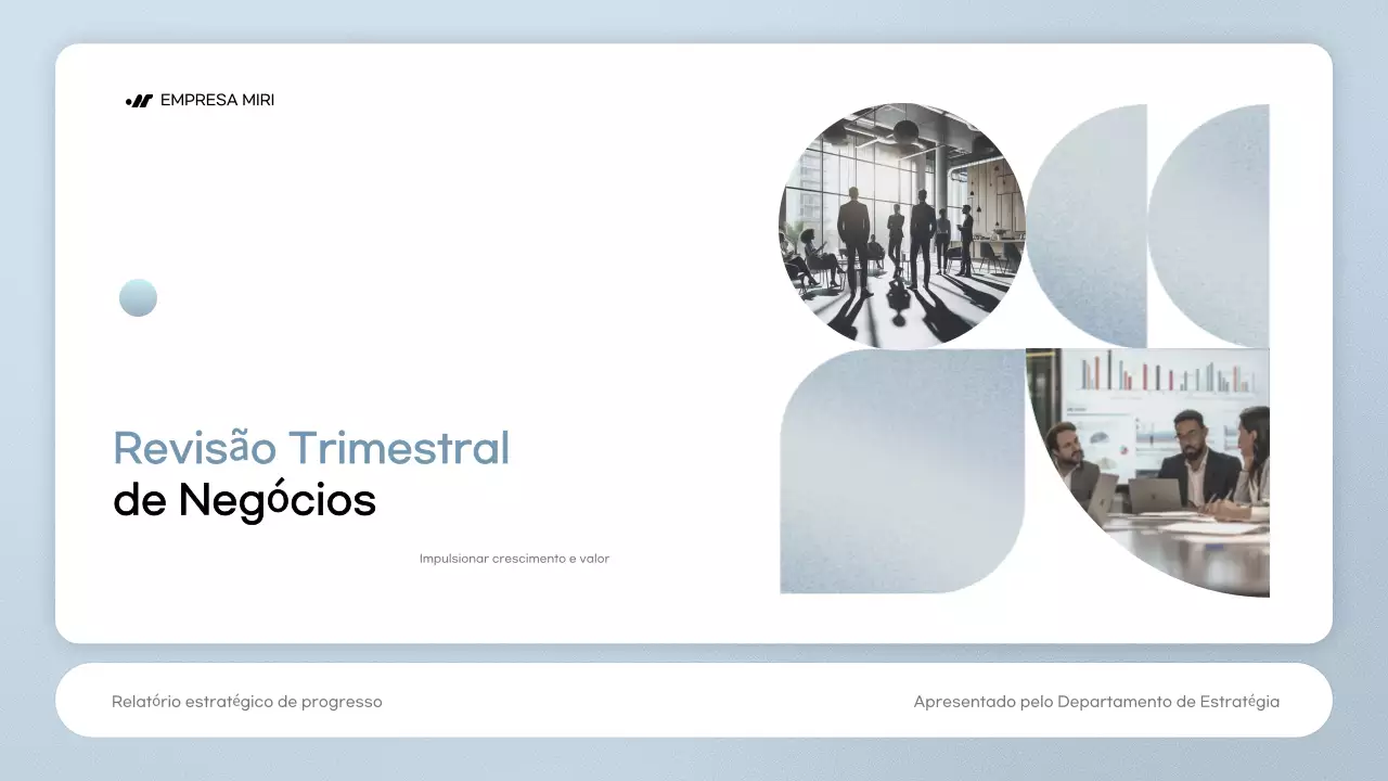 relatório de empresa moderna azul
