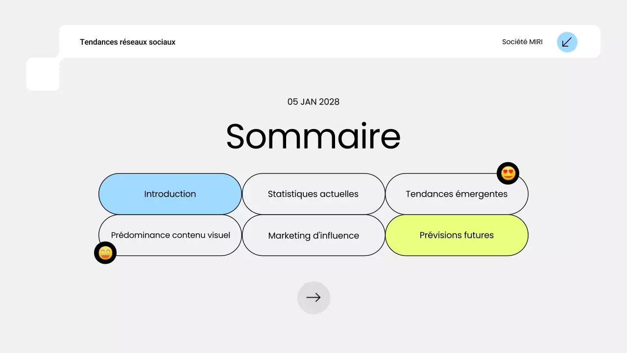 rapport sur les tendances des médias sociaux blue modern