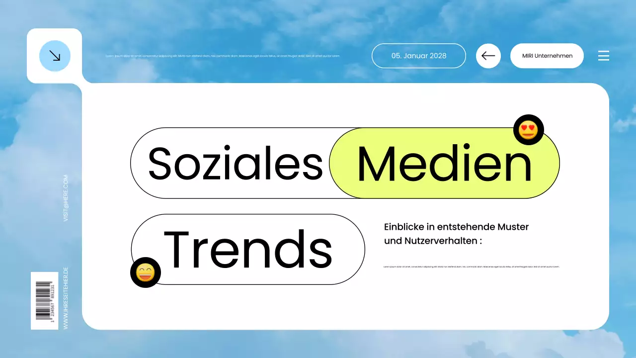 blue modern social media trend report