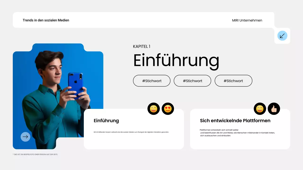 blue modern social media trend report