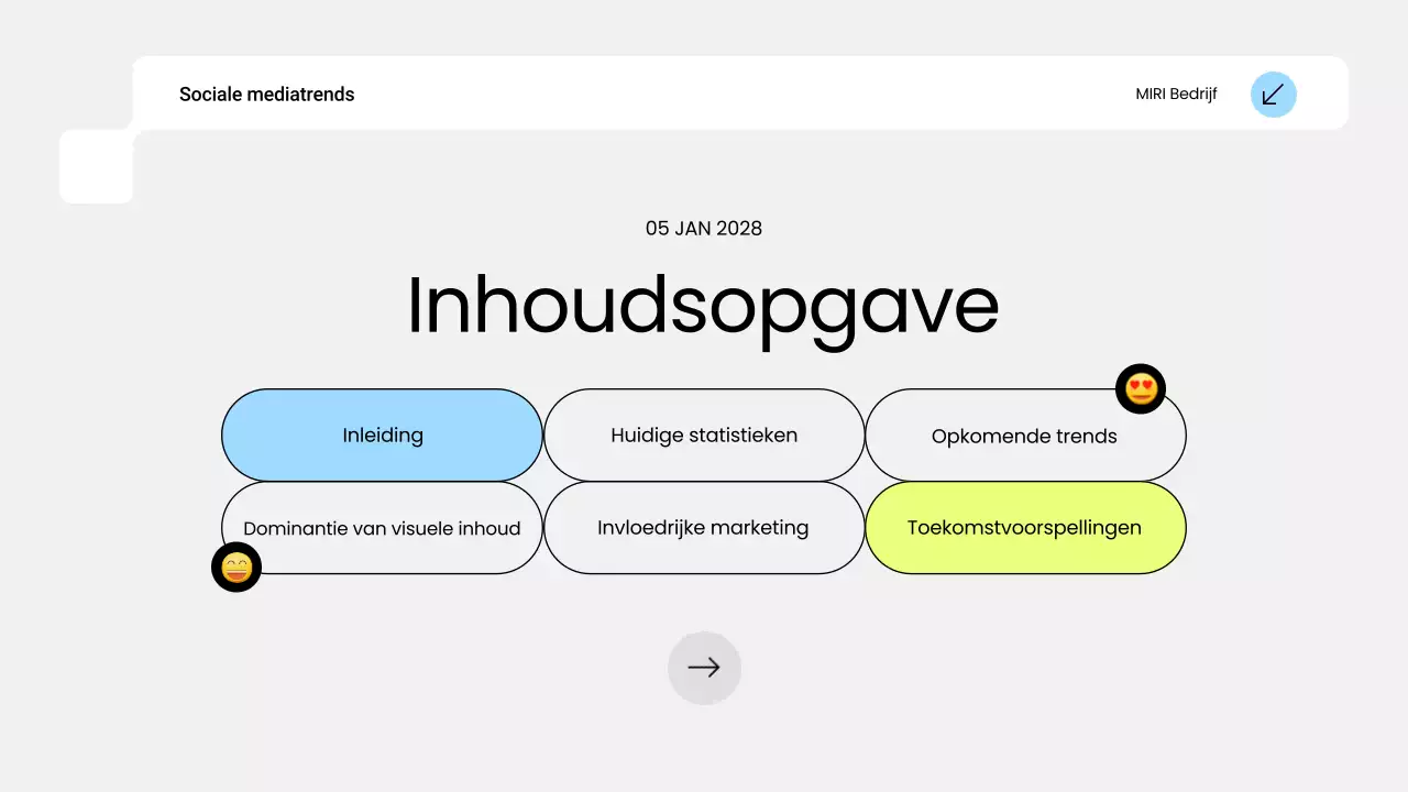 blauw modern social media trendrapport