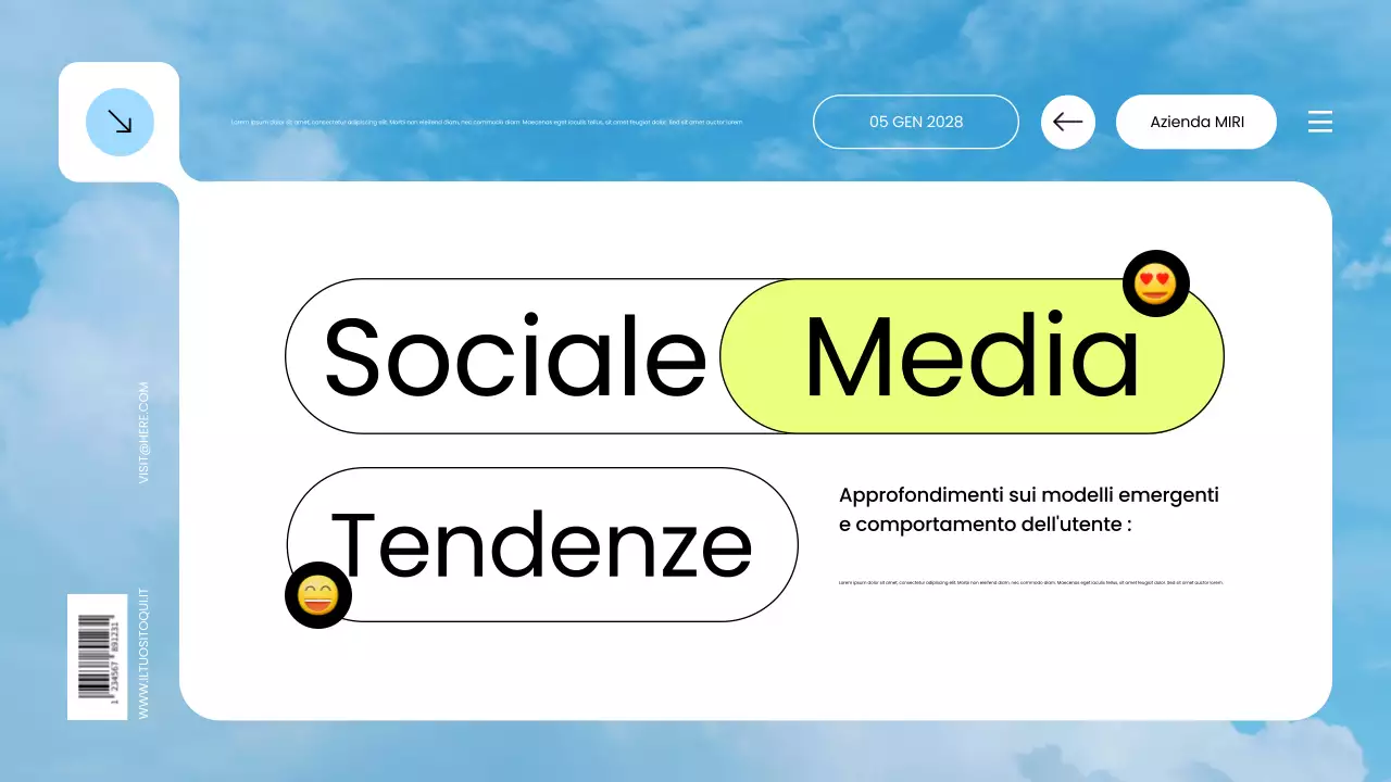 rapporto sulle tendenze dei social media blu moderni