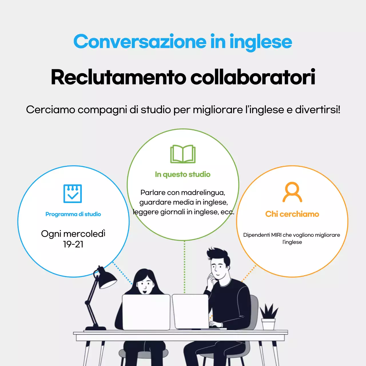 Reclutamento di conversazioni in inglese in nero