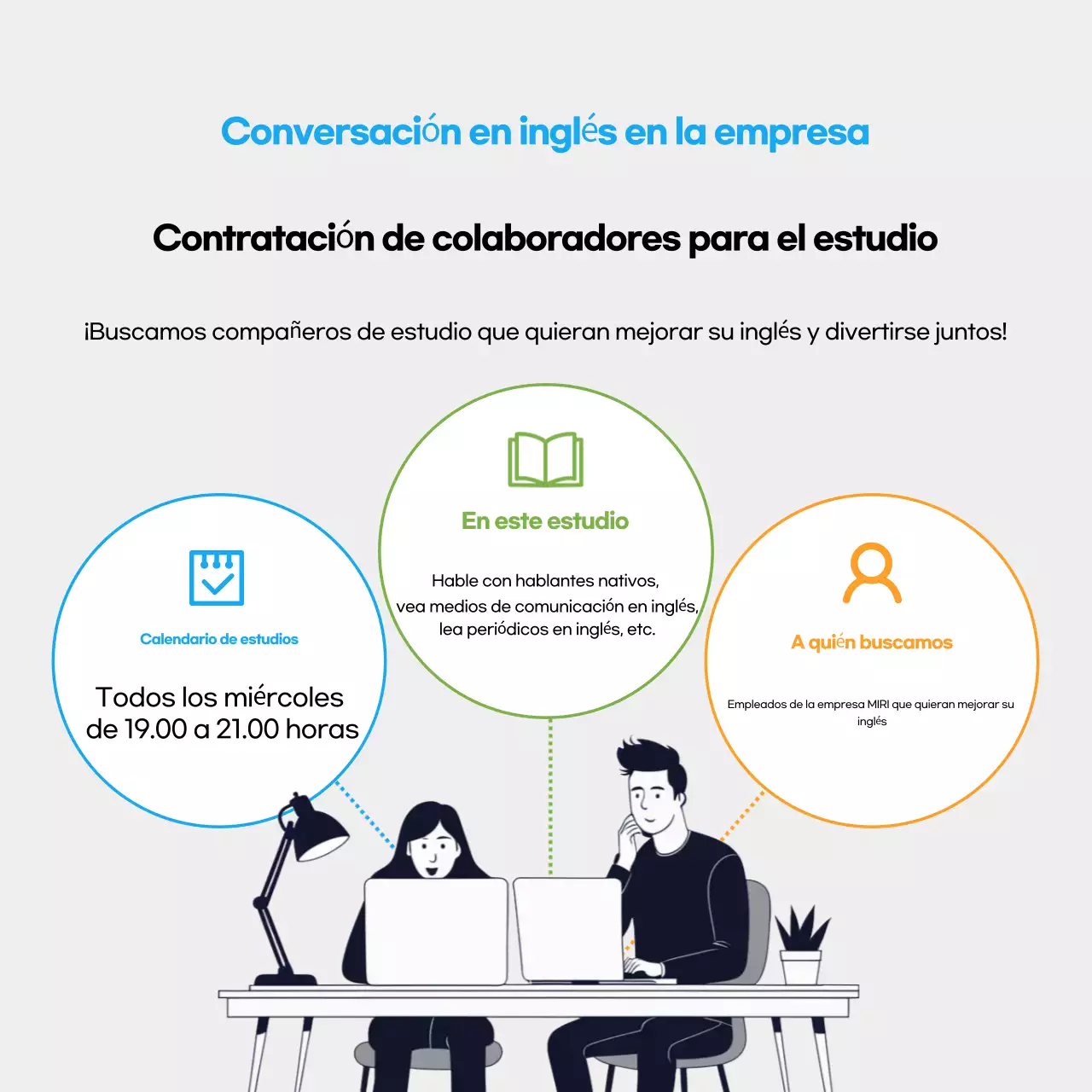 Contratación de conversación en inglés Black Neat