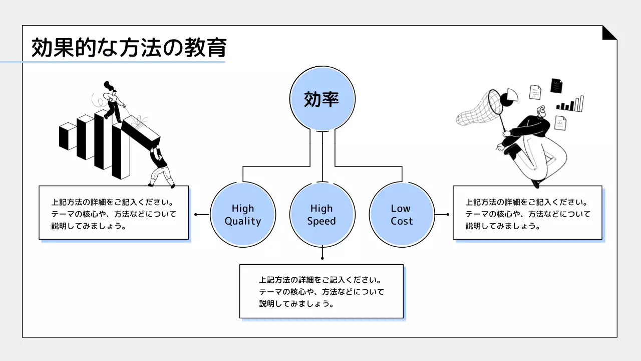 青 シンプル 研修資料 プレゼンテーション