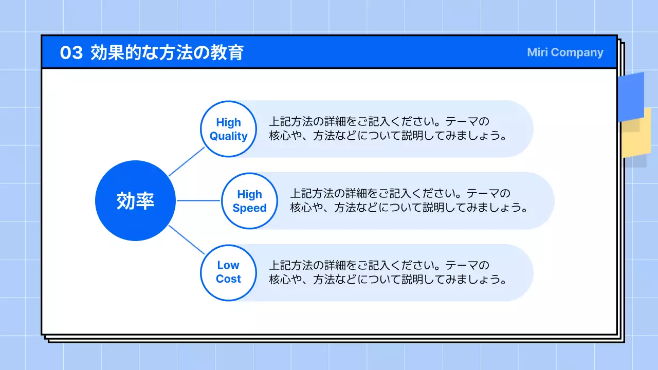 青 シンプル 研修 資料 プレゼンテーション