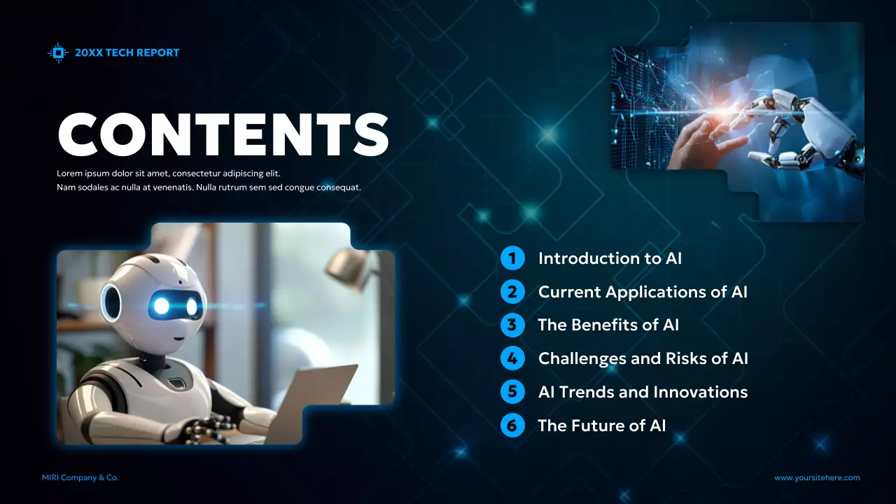 Blue Modern Ai Report Presentation