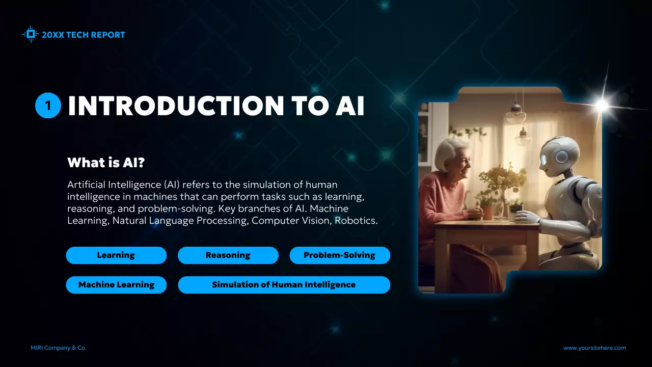 Blue Modern Ai Report Presentation
