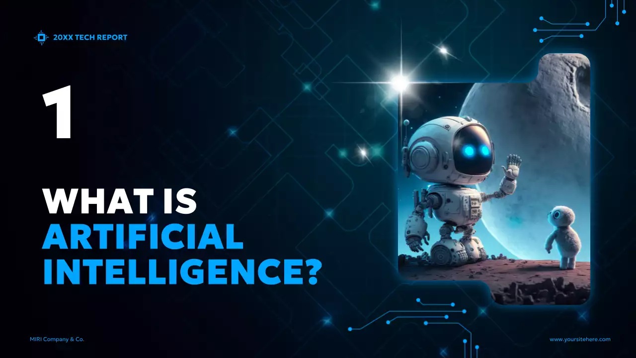 Blue Modern Ai Report Presentation